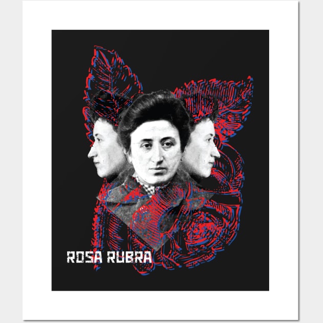 Rosa Rubra 3D dark Wall Art by Anthraey